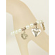 Glass Pearl Stretchy Bracelets BJEW-JB01105-01-2