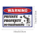 Autocollants imperméables de panneau d'avertissement de pvc DIY-WH0237-008-2
