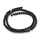 Brins de perles rondes en pierre d'onyx noir naturel X-G-S119-4mm-2