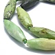 Cuentas de jade verde natural hebras G-O179-G04-3