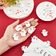 CRASPIRE 20Pcs 5 Color Snowman Silicone Beads Christmas Theme Eco-Friendly Rubber Beads Bulk for Xmas DIY Jewelry Making Necklace Keychain Bracelet Accessories Gift SIL-CP0001-05-3