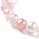 Coeur avec mauvais oeil bracelet extensible au chalumeau avec perles de verre pour femme BJEW-JB08103-6