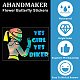 AHADERMAKER 6 Sheets 6 Colors PET Cartoon Self Adhesive Car Stickers STIC-GA0001-20-4