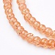 Spray Painted Crackle Glass Beads Strands CCG-Q001-4mm-05-2
