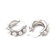 Boucles d'oreilles créoles en perles de plastique EJEW-Q024-04P-2