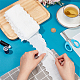 Mayjoydiy 米国 7.5 ヤード フラット コットン刺繍 ハート リボン  服装アクセサリー  ホワイト  3インチ（75mm） OCOR-MA0001-06-3