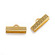 Iron Ribbon Crimp Ends IFIN-S008-G-2