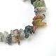 Bracelets de cheville en perles d'agate indienne naturelle AJEW-AN00229-06-2