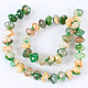 Glossy Dyed Natural Agate Rondelle Bead Strands G-E212-13-2