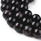 Naturali nera perle di tormalina fili G-F666-05-8mm-3
