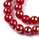 Chapelets de perles en verre opaque électrolytique GLAA-T032-P8mm-AB04-2