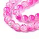 Chapelets de perles en verre craquelé peint CCG-S001-8mm-09-2