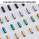 Chgcraft 40pcs gemischte Farbe 304 Edelstahlrohrperlen gerade Rohr lose Perlen für DIY Armband Halskette Schmuckherstellung STAS-CA0001-12-4