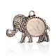 Elephant Tibetan Style Alloy Resin Pendants PALLOY-I111-38AS-A-1