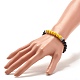 Rundes Stretch-Armband aus synthetischen türkisfarbenen (gefärbten) Perlen für Damen BJEW-JB07531-4