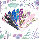 Nbeads 10 pz 10 colori panno di seta pieghevole sacchetto di immagazzinaggio ventaglio cinese stampa floreale ABAG-NB0001-98-4