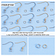 UNICRAFTALE About 200Pcs 2 Styles 304 Stainless Steel Earring Hooks Ear Wire with Horizontal Loops and 200Pcs Jump Rings Fish Ear Wire for Drop Earrings Jewelry Making Hole 2mm DIY-UN0003-80-4