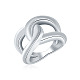 Exquisite Design Real 18K Platinum Plated Eco-Friendly Brass Criss Cross Rings RJEW-AA00547-6-P-1