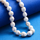 Fili di perle di keshi di perle barocche naturali PEAR-Q007-16-5