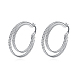 Ottone popolare contorto orecchini a cerchio EJEW-BB14670-1