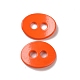 スプレー塗装された合金ボタン  2穴  オーバル  ミックスカラー  10.5x13x2mm  穴：2mm PALLOY-K001-04-2