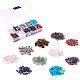 PandaHall Elite 1 Box 10 Style Irregular Gemstone Chip Beads with Antique Silver Mixed Style Tibetan Style Alloy Bead Caps and Tibetan Style Alloy Spacer Beadsfor DIY Spacer Beads Making DIY-PH0020-41AS-3