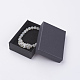 Bracciali elastici con perline in pietra di luna bianca naturale BJEW-JB03553-03-3