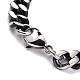 304 Stainless Steel Curb Chain Bracelets Link Bracelets BJEW-H524-04AS-4