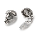 Accessoires de boucles d'oreilles à clips rondes et plates en laiton KK-D047-07P-2