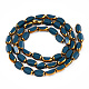 Electroplate Opaque Color Glass Beads Strands EGLA-Q127-A01-02E-2