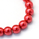 Baking Painted Pearlized Glass Pearl Round Bead Strands X-HY-Q003-4mm-74-2