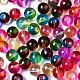 Transparent Two Tone Baking Painted Glass Beads DGLA-N033-09-2
