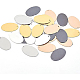 Benecreat 30pcs5色真鍮ペンダント  空白タグのスタンプ  オーバル  ミックスカラー  27x18x1mm  穴：1mm KK-BC0002-16-4