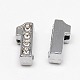 Zinc Alloy Grade A Rhinestone Number Slide Charms RB-M025-1-1