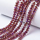 Electroplate Transparent Glass Beads Strands EGLA-A034-T2mm-G07-1