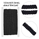 GORGECRAFT 1/2Inch 20 Yds Gimp Braid Trim Black Polyester Weave Fabric Woven Trims Braided Cord Scalloped Edge Rick Rack Ribbon Upholstery Decorative for Sewing DIY Crafts Costume Gifts Package NWIR-GF0001-02-2