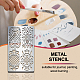 Stencil in metallo in acciaio inossidabile personalizzati a tema quotidiano barbecue DIY-WH0289-051-4
