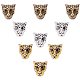 PandaHall Elite 30pcs 3 Color Tibetan Alloy Leopard Head Beads Connector Charm Beads Metal Spacers for Bracelet Necklace Earrings Jewelry Making TIBE-PH0004-60-LF-1