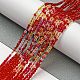 Transparent Gradient Color Glass Beads Strands GLAA-H021-01A-30-4