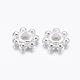 Alliage daisy séparateurs perles de style tibétain X-LF0991Y-S-2
