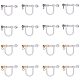 UNICRAFTALE 12pcs 2 Colors Plastic Clip-on Earring Findings with Loop Shell Pearl and 316 Stainless Steel Findings Golden & Stainless Steel Color Clip-on Earring for DIY Earring Jewelry Making STAS-UN0001-21-1