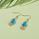 Polymer Clay Heishi Beads Dangle Earrings EJEW-JE04456-04-2