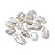 Perles de culture d'eau douce en perles keshi naturelles PEAR-E020-39-1