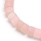 Natural Frosted Gemstone Rose Quartz Beads Strands G-L158-04-2