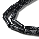 Synthetic Snowflake Obsidian Beads Strands G-D077-B02-4