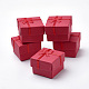 Boîtes à bijoux en carton de couleur unie carrée CBOX-Q034-34B-1