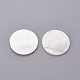 Natural White Shell Mother of Pearl Shell Cabochons X-SHEL-P076-03-2