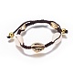 Bracelets de perles tressés en nylon BJEW-E281-03-2
