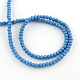 Faceted Solid Color Glass Rondelle Bead Strands GLAA-Q044-8mm-11-2