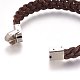 Braided Leather Cord Bracelets BJEW-F349-06P-01-4